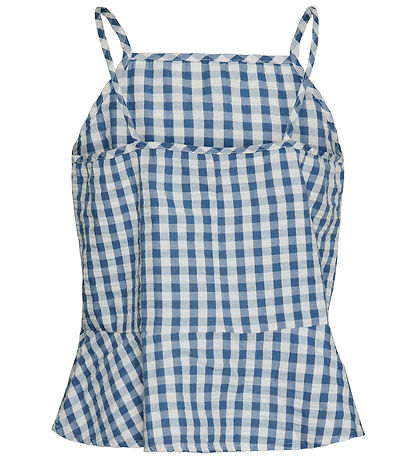 Vero Moda Girl Top - VmChelly - Snow White/Coronet Blue