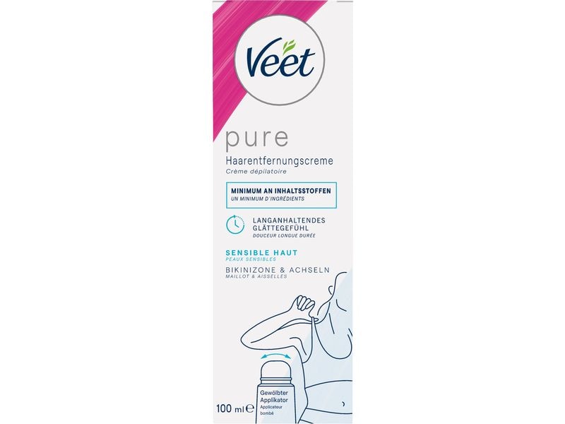 Veet Enthaarungscrème Bikinizone & Achseln 100 ml Haarentfernungs-Creme für Bikinizone & Achseln