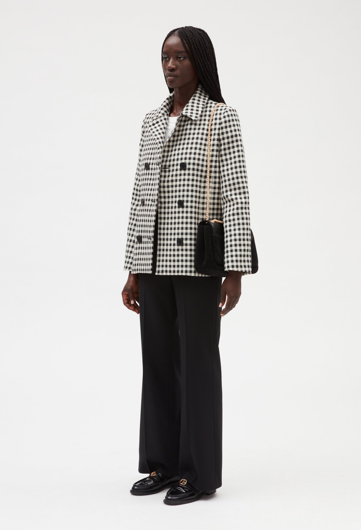 Manteau carreaux bicolore