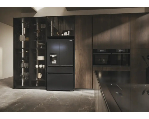 French Door koelkast HAIER HFW7918EIMB BxHxD 90,8 x 177,5 x 75 cm Koelgedeelte 323 l Vriesgedeelte 278 l zwart