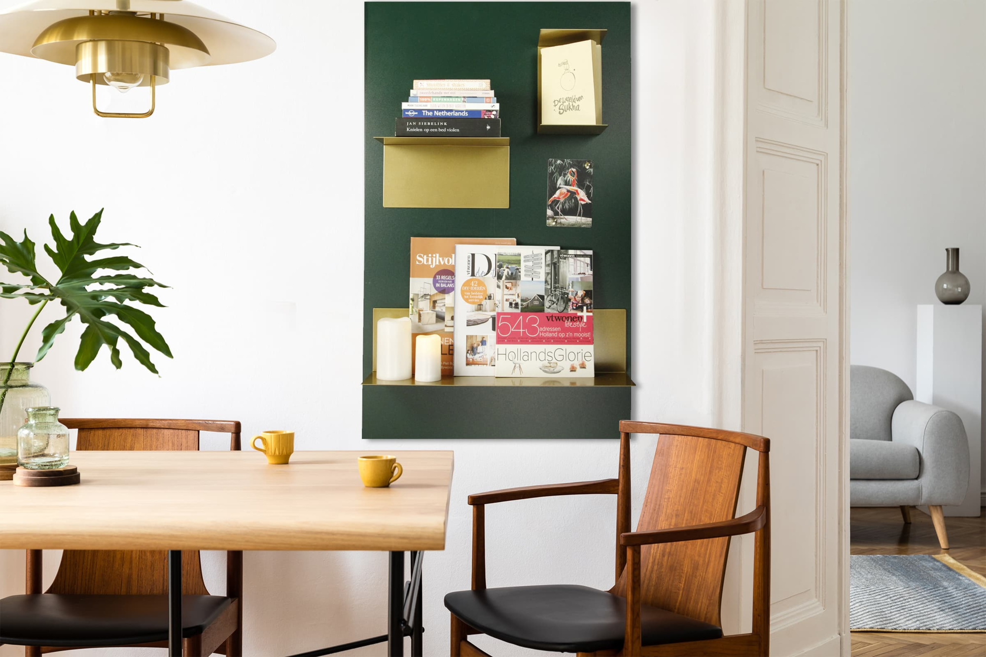 U-wandplank magnetische wit