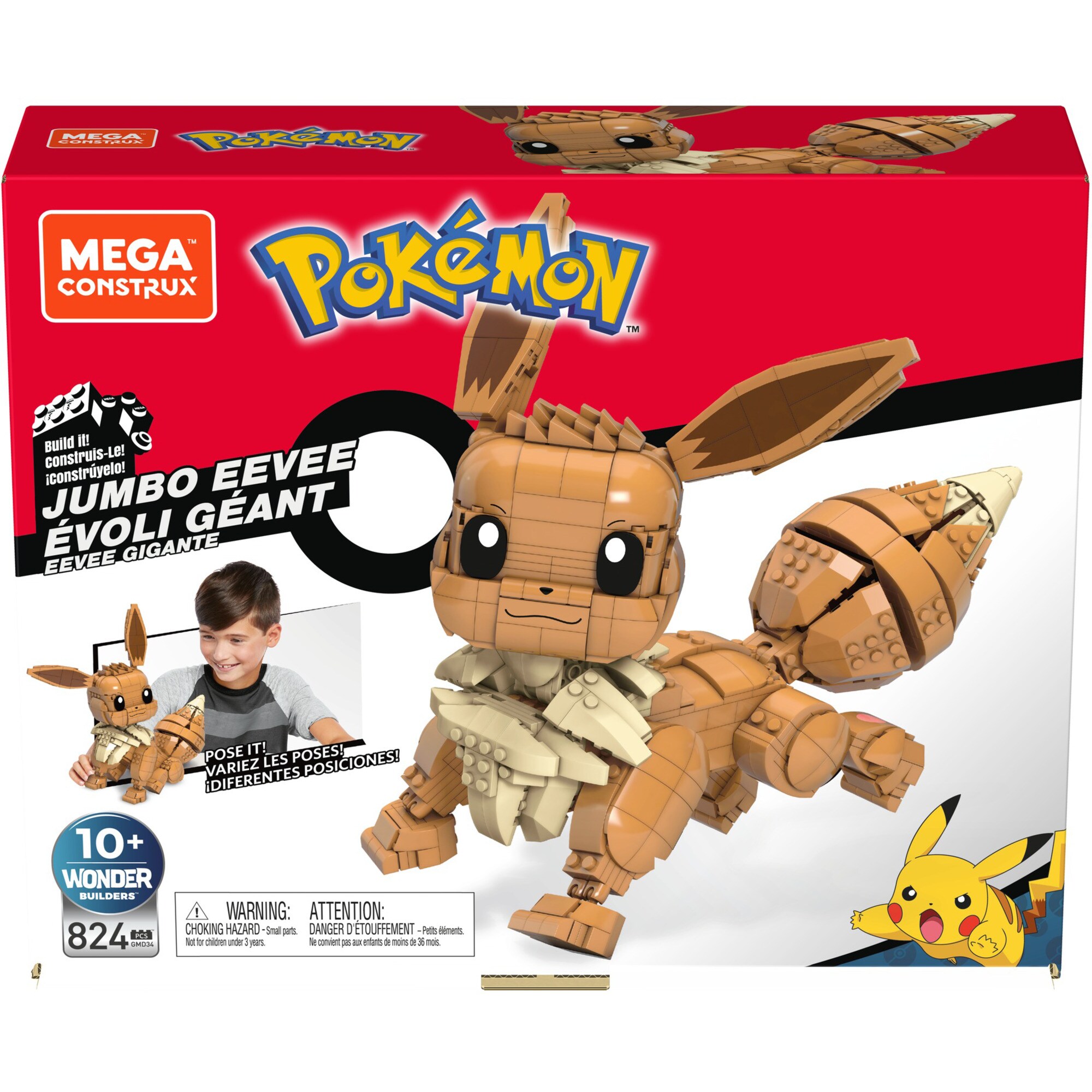 Mattel Konstruktionsspielzeug Pokémon Jumbo Evoli