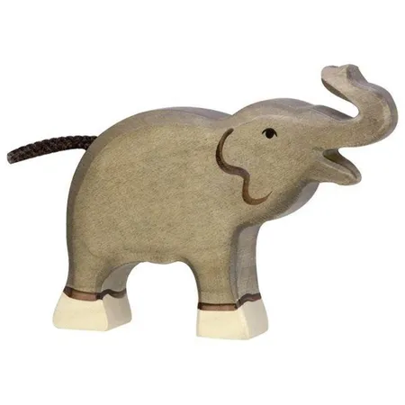 Elefant, klein, Rüssel hoch