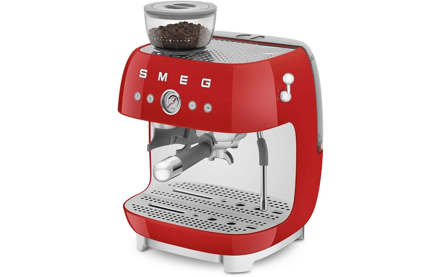 Siebträgermaschine 50's Style EGF03RDEU Rot<br>Espresso Kaffeemaschine