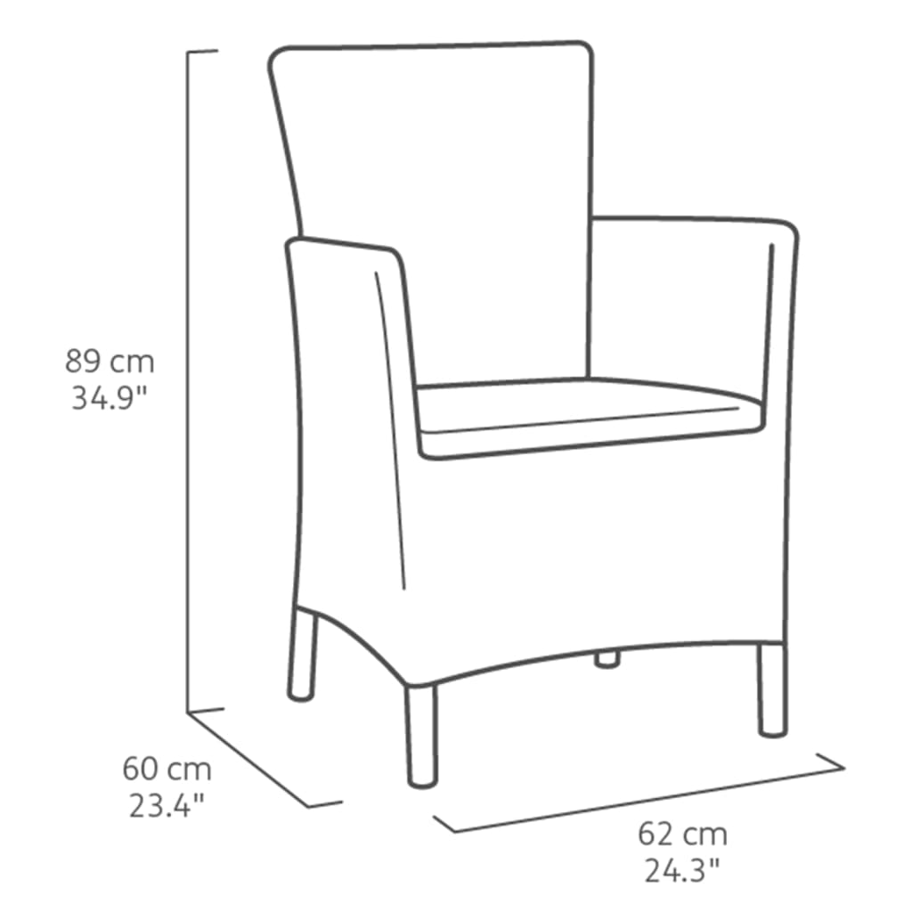 Keter Tuintafel en stoelen Grafiet