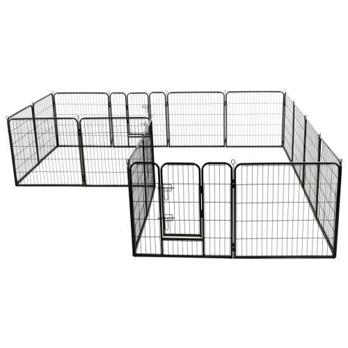 Canil externo para cães, preto