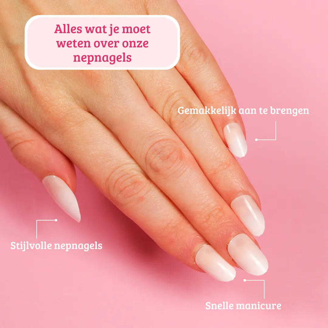 Press On French Nails Ombre Light Pink