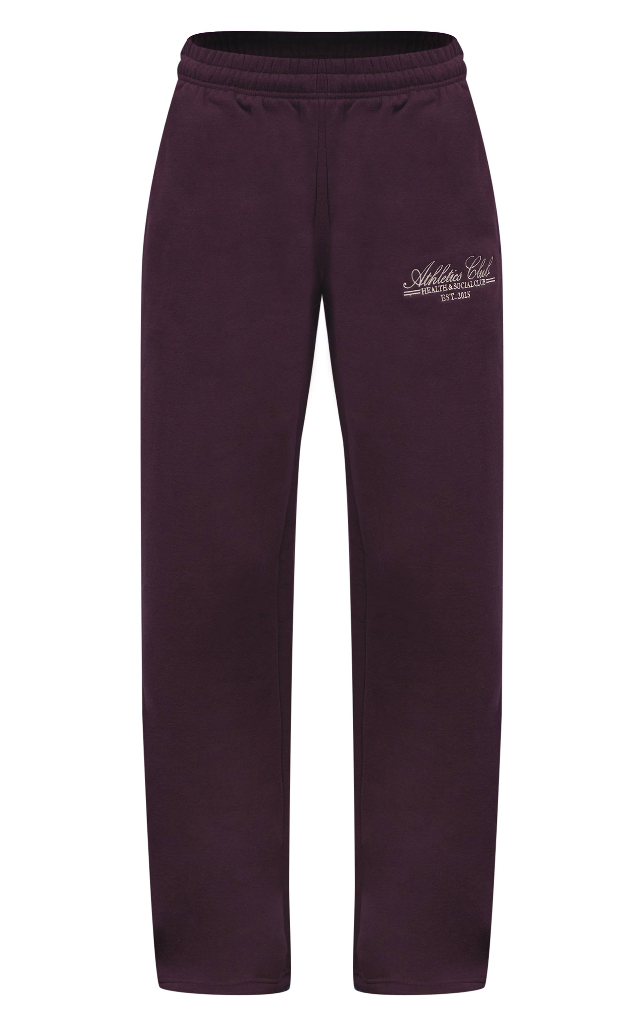 Prune Pantalon De Jogging Droit En Molleton De Coton Athletics Club