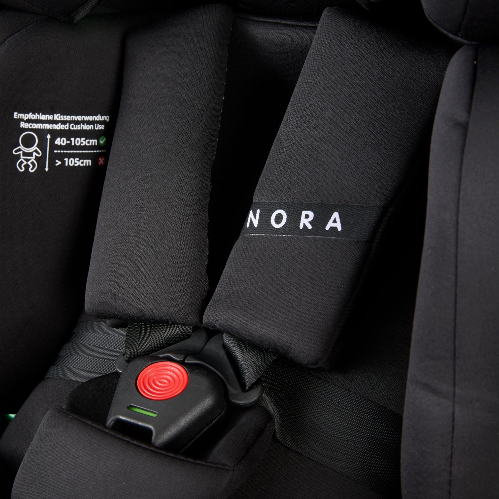 FableKids 360° i-Size Kinder-Autositz mit ISOFIX und Stützbein NORA Schwarz