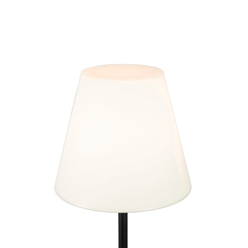 Buiten staande lamp, zwart met witte kap, 35 cm, IP65 - Virginia