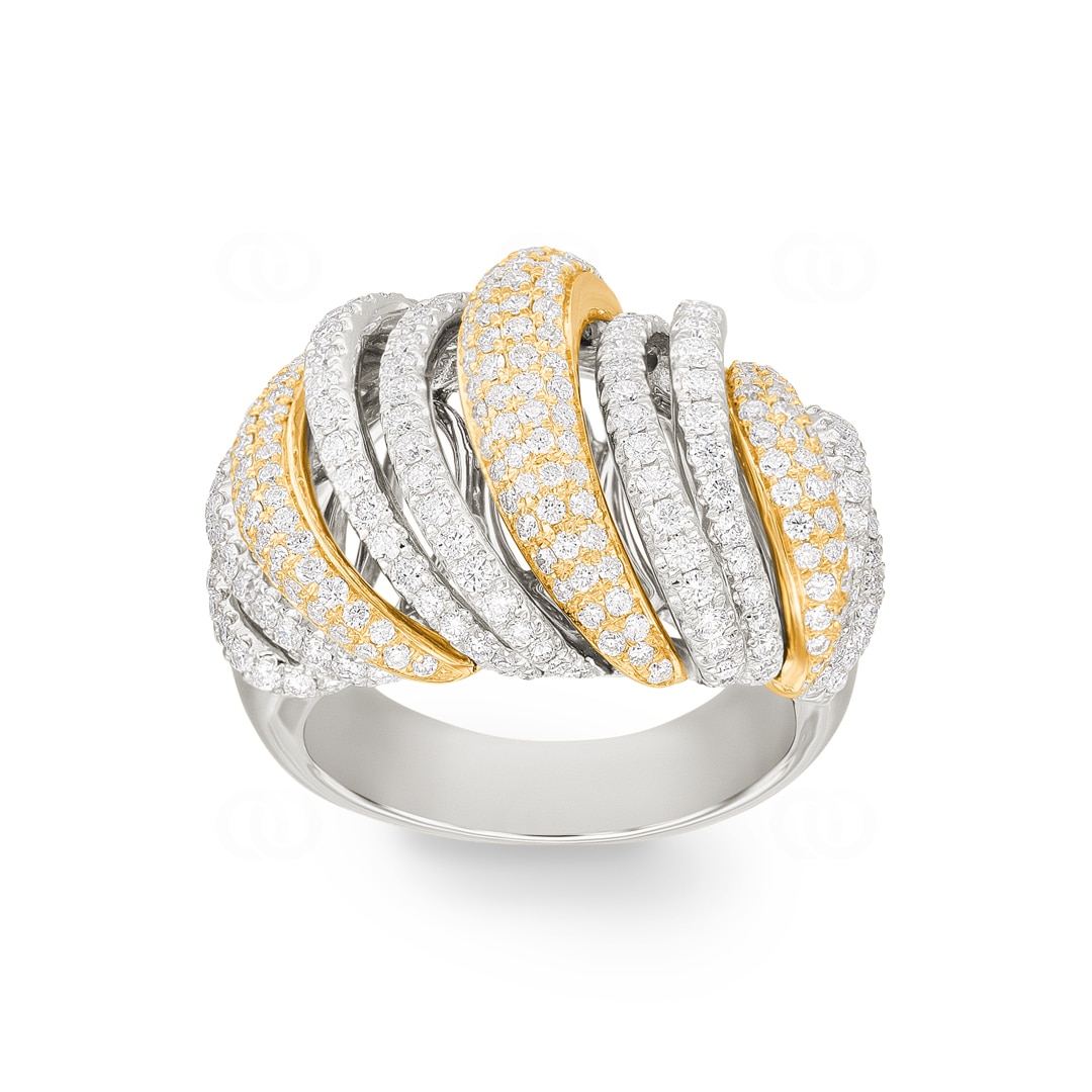 1.74 Karat Diamantring 750/18 K Weissgold