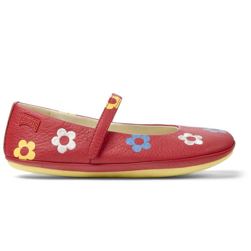 Camper Camper Ballerines Rouge Fleuri