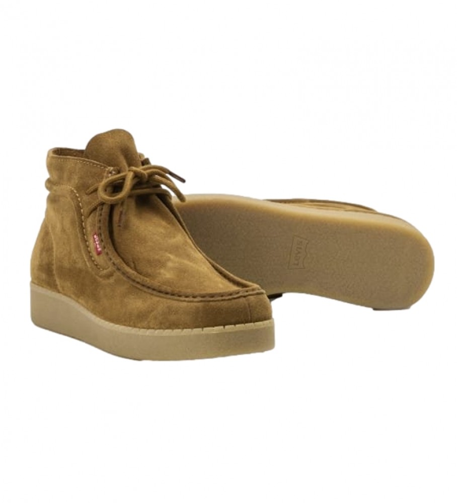 Botas Levi's Rvn de couro marrom-avermelhado