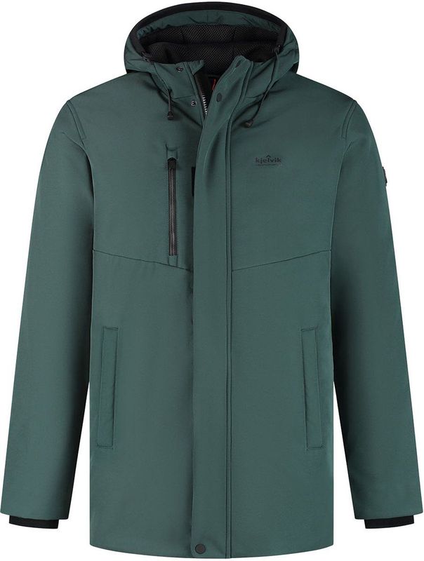 Kjelvik - Baris - Softshell Jas - Groen - Gewatteerd - Winddicht