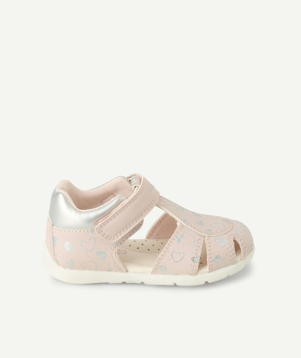 GEOXsandales fermées bébé fille elthan avec scratch roses