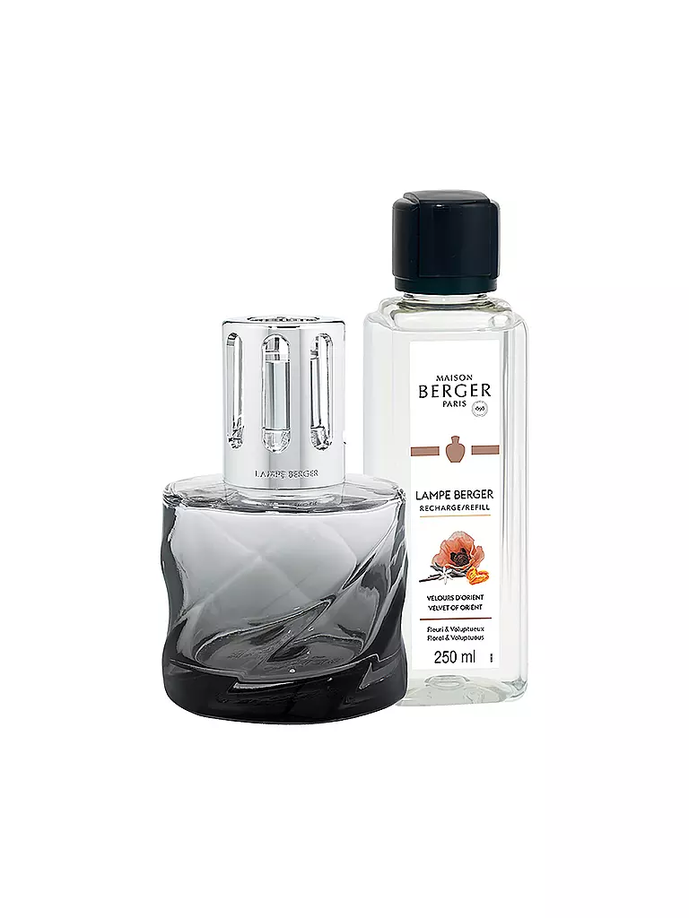 MAISON BERGER PARIS Set Flacon Spirale Noire 250ml Velours d' Orient grau