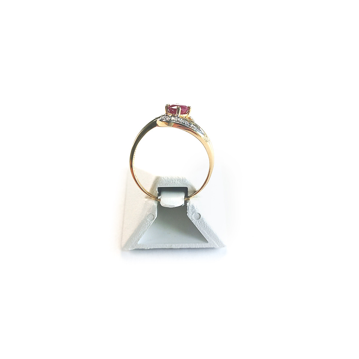 Bague d'occasion or 750 jaune rubis diamants