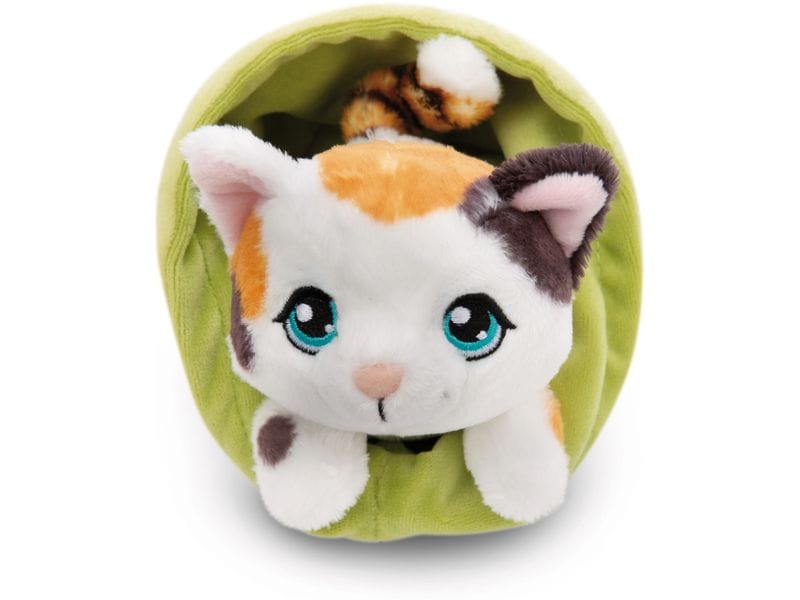 Nici Kuscheltier Katze gefleckt 12 cm Little Paws im Körbchen