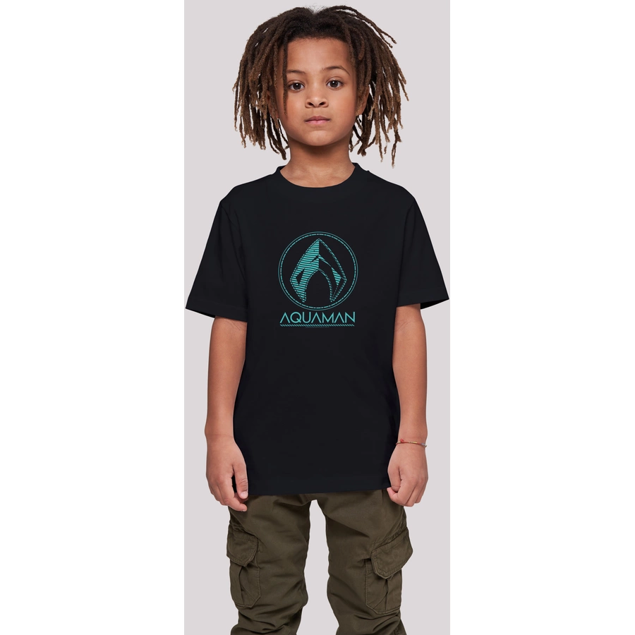 F4NT4STIC T-Shirt DC Comics Aquaman Aqua Logo schwarz