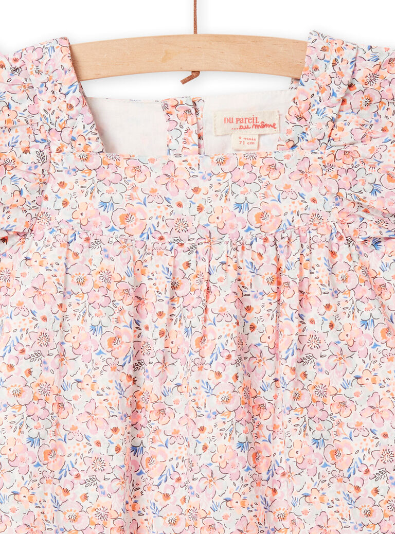 Robe en voile de coton imprimé fleuri bébé fille