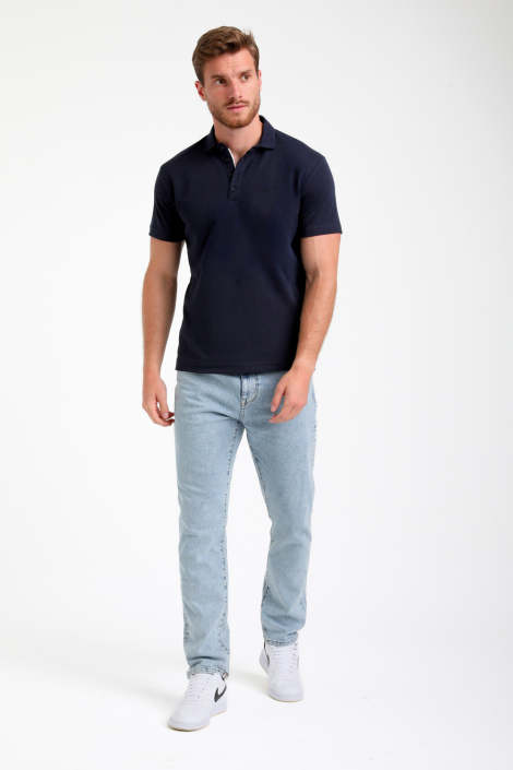 Gabbiano blauwe heren polo