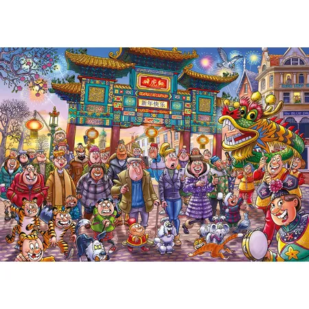 Jumbo Spiele Puzzle - Wasgij Original 39: Chinese New Year! 1000 Teile