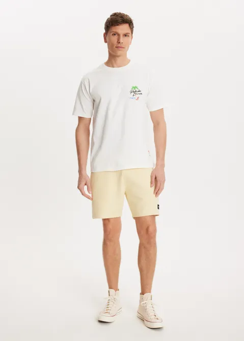 T-shirt met print leisure club off-white (WIT.O)