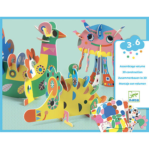 Djeco knutselset collage 3D dieren