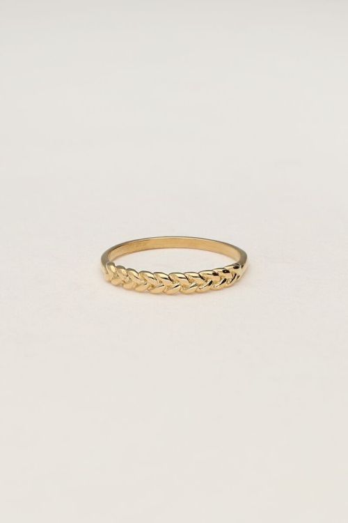 Vintage gevlochten ring minimalistisch