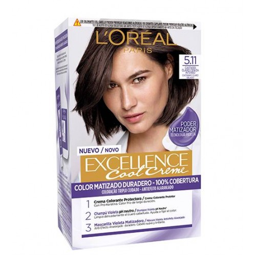 L'Oréal Excellence Cool Creme Castanho Claro Gelado 5.11