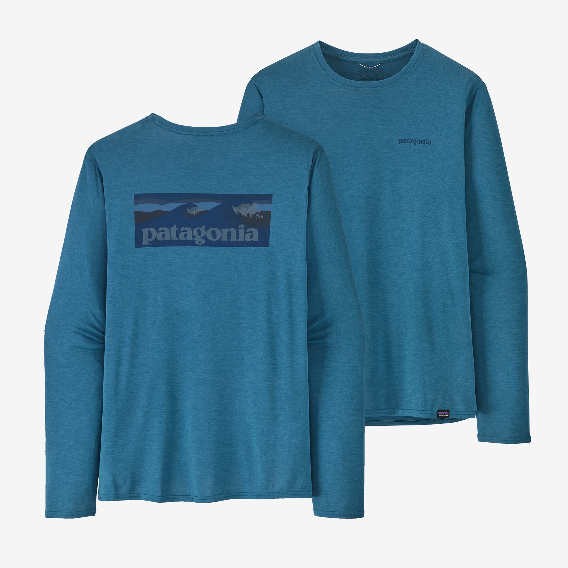 Patagonia M's L/S Cap Cool Daily Graphic Shirt - Waters<br>Supermyk og komfortabel genser!