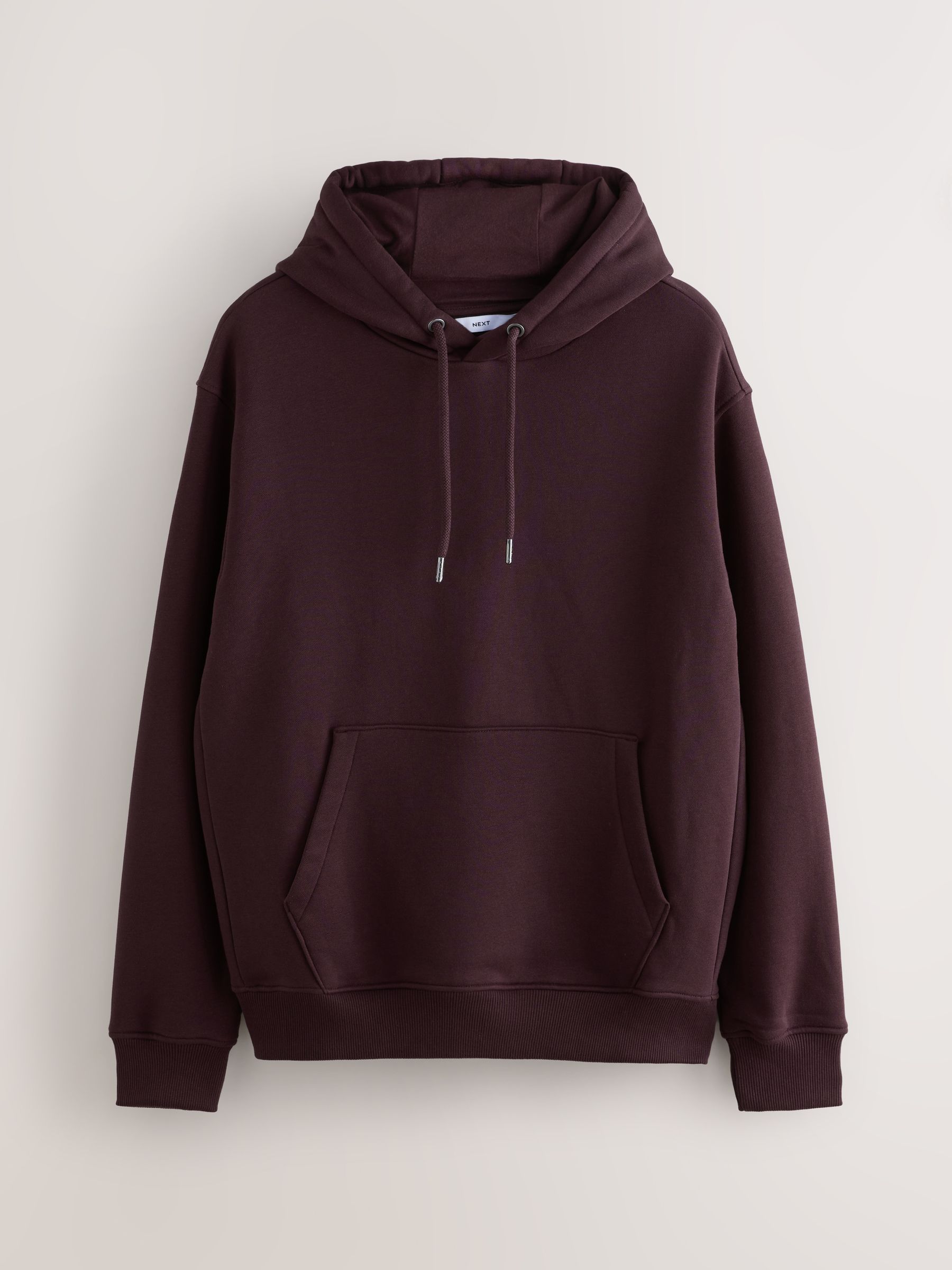 Zwart/Bourgondisch Rood - Cotton Rich Jersey Overhead Hoodies 2 Pack