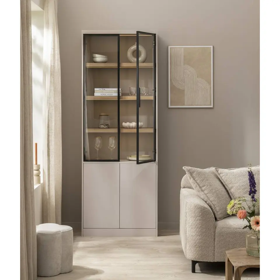 Wandkast Virgil - zand - 220x80x40 cm