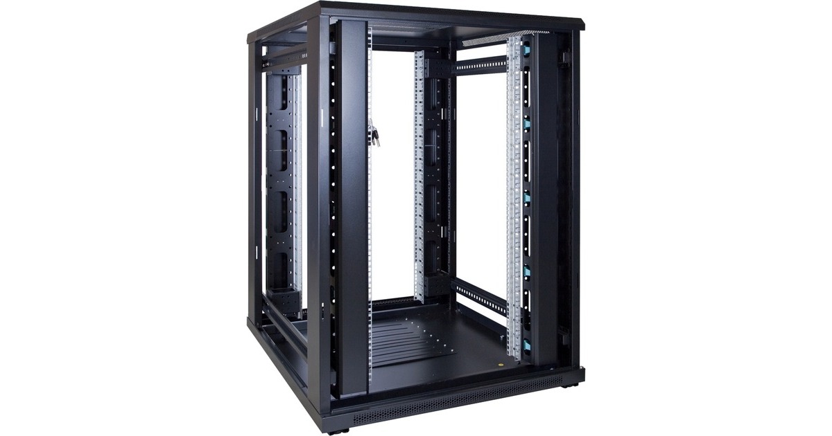 DSI22U serverkast met glazen deur - DS8022 server rack  (Zwart, 800 x 1000 x 1200mm)