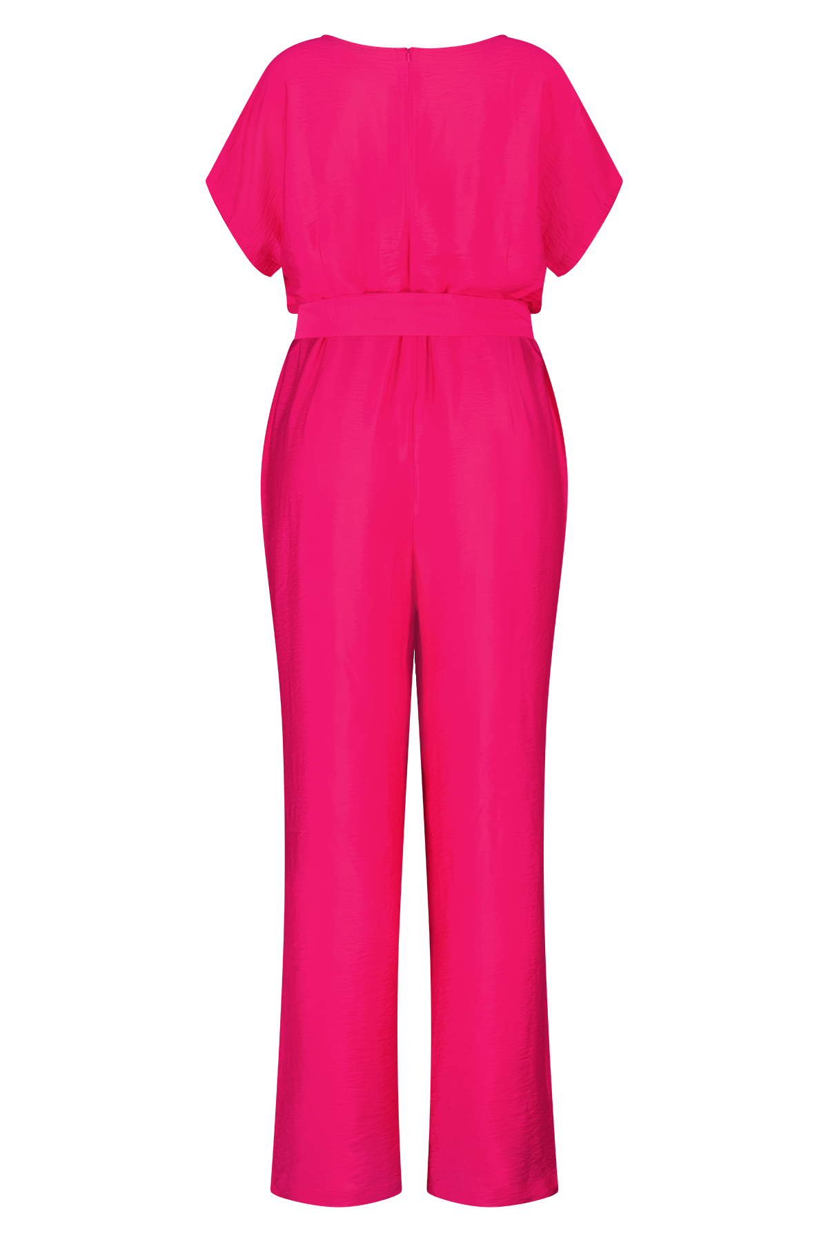 Jumpsuit met sierceintuur Fuchsia