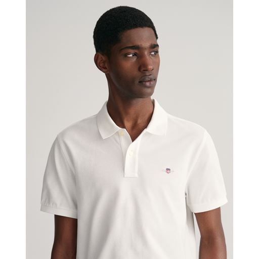 GANT Shield Piqué Polo T-shirt, Hvid, XXL