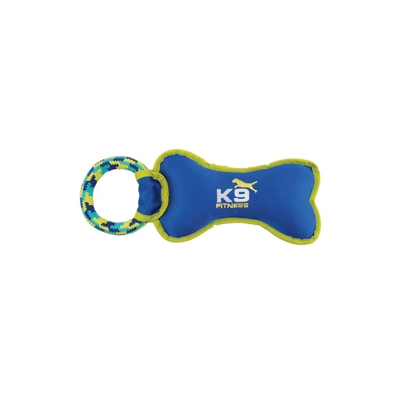 Brinquedo para cães Zeus Fitness em formato de osso com puxador de nylon resistente, 30 cm