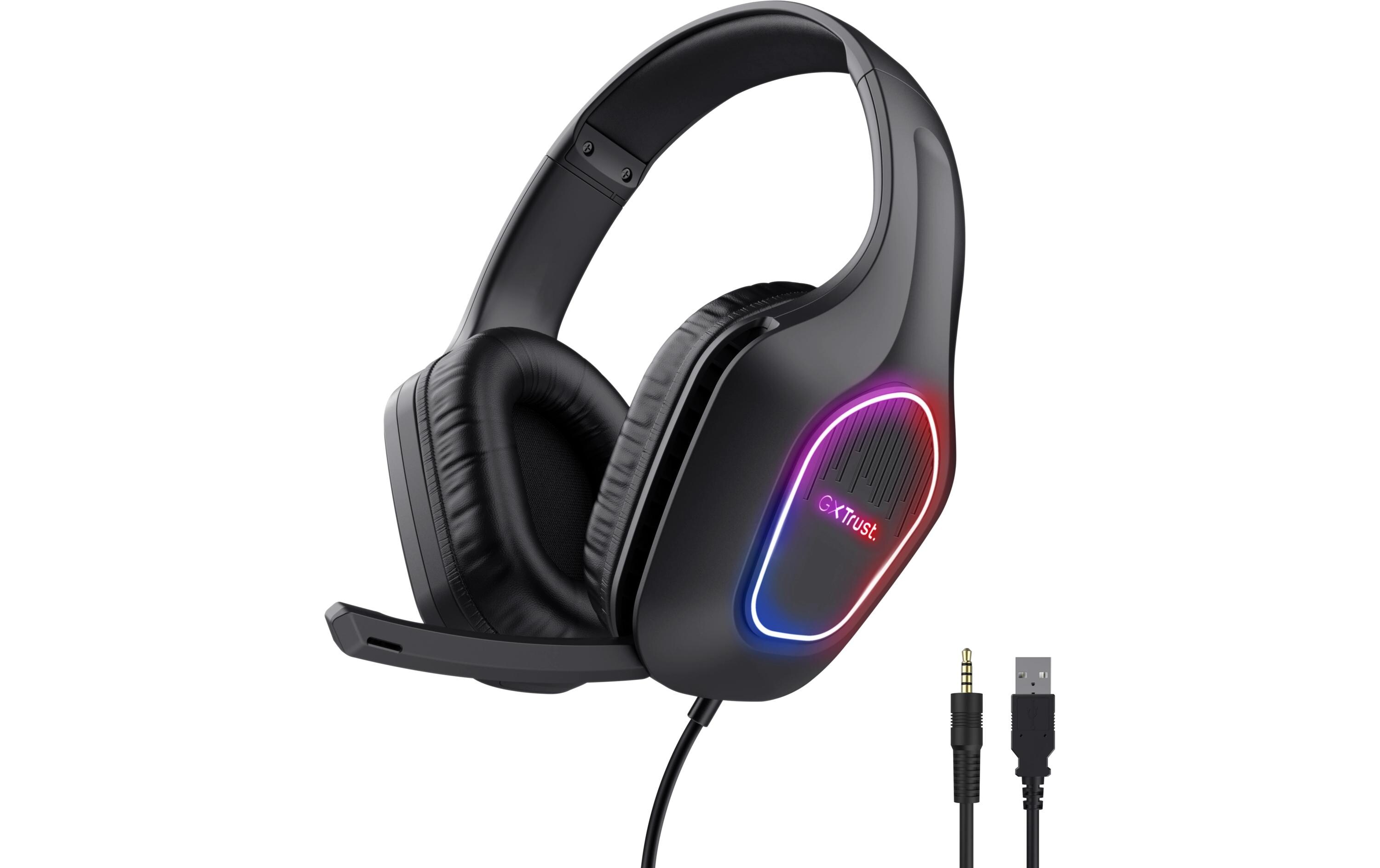Headset GXT 416 ZIROX SchwarzLeichtes Over-Ear-Gaming-Headset mit mehrfarbiger LED-Beleuchtung