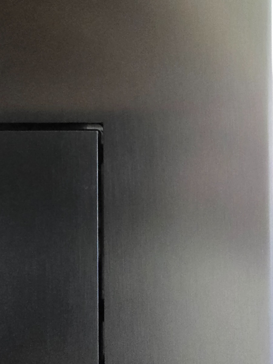 SCHADEMODEL: Qeramiq Push metalen drukplaat gunmetal met vierkante knoppen voor o.a. UP320 inbouwreservoir