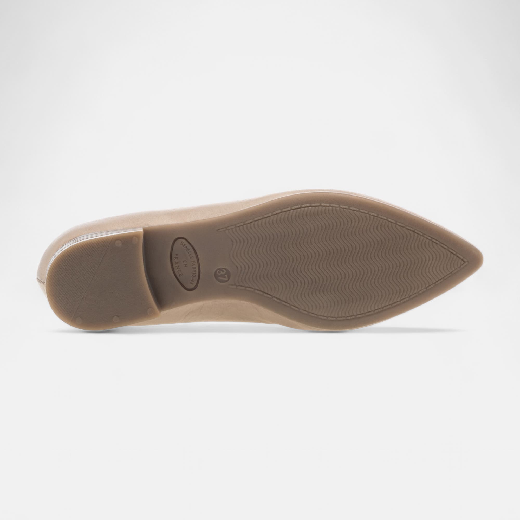 Ballerines Femme en cuir taupe