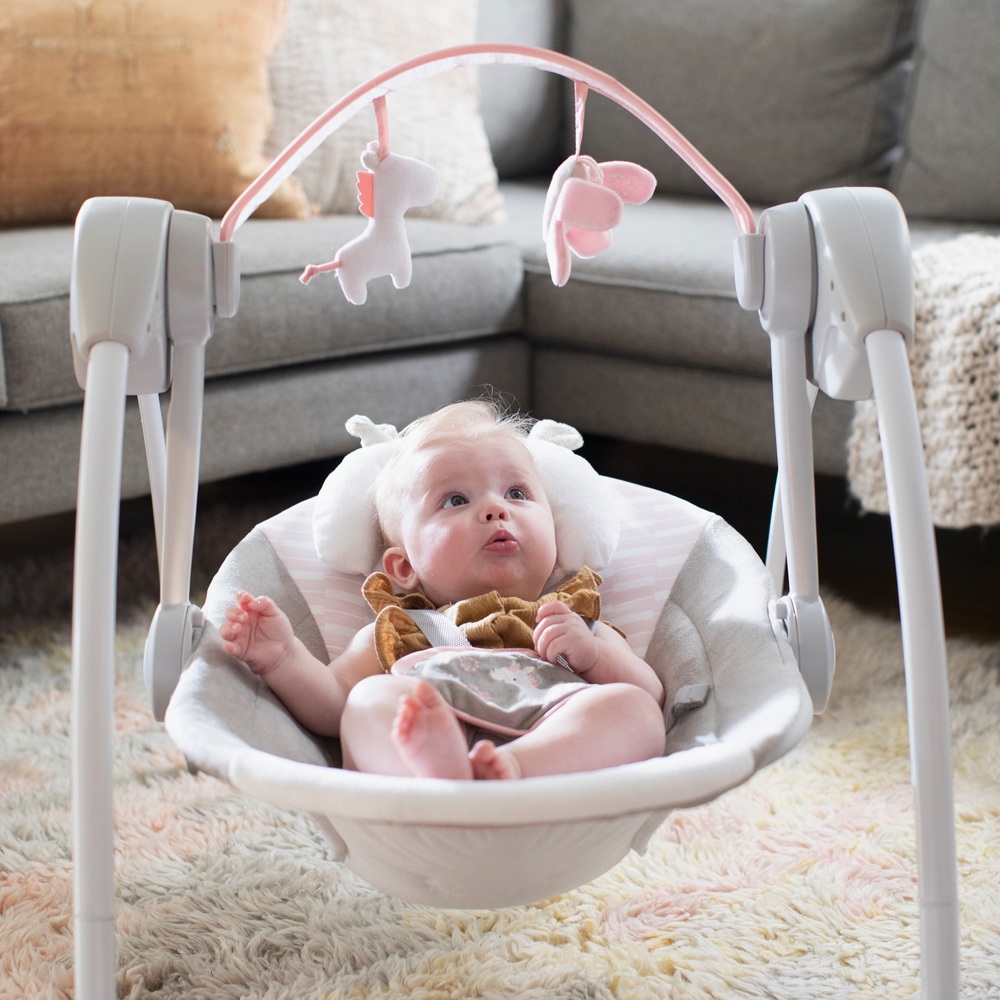 Ingenuity Comfort 2 Go Tragbare Babyschaukel Flora