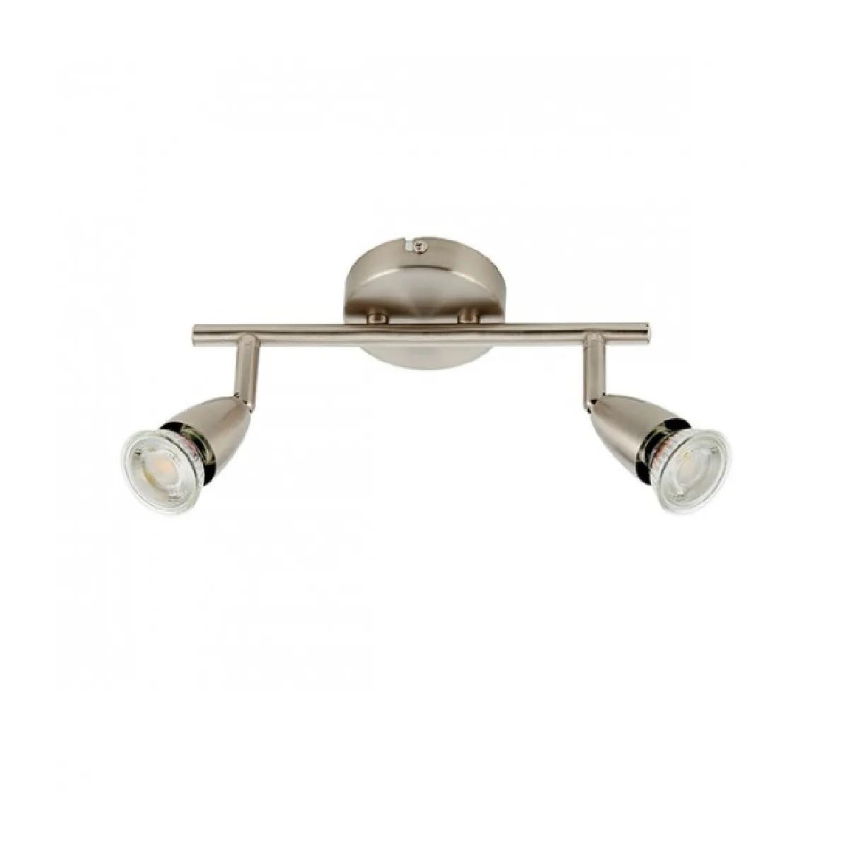 Endon Spot 2 ampoules - Acier, Nickel satiné