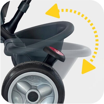 Smoby Trehjuling Baby Driver, Grå