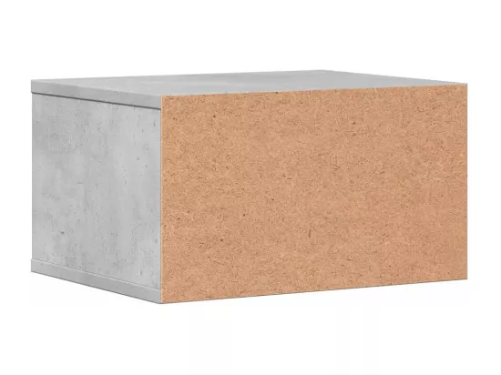 Support d'imprimante gris béton 40x32x22,5 cm bois d'ingénierie