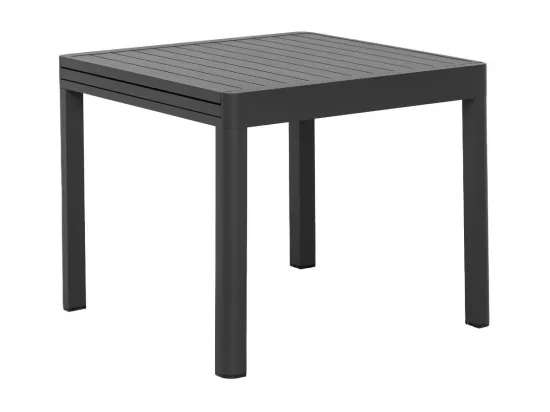 Table de jardin carrée en aluminium gris Kaïa