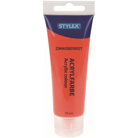Stylex Acrylfarbe zinnoberrot 75 ml