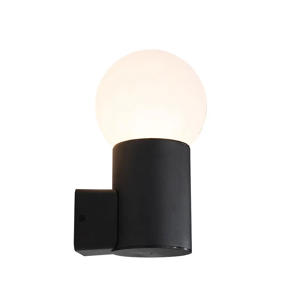 Qazqa wandlampen buiten huma zwart e27