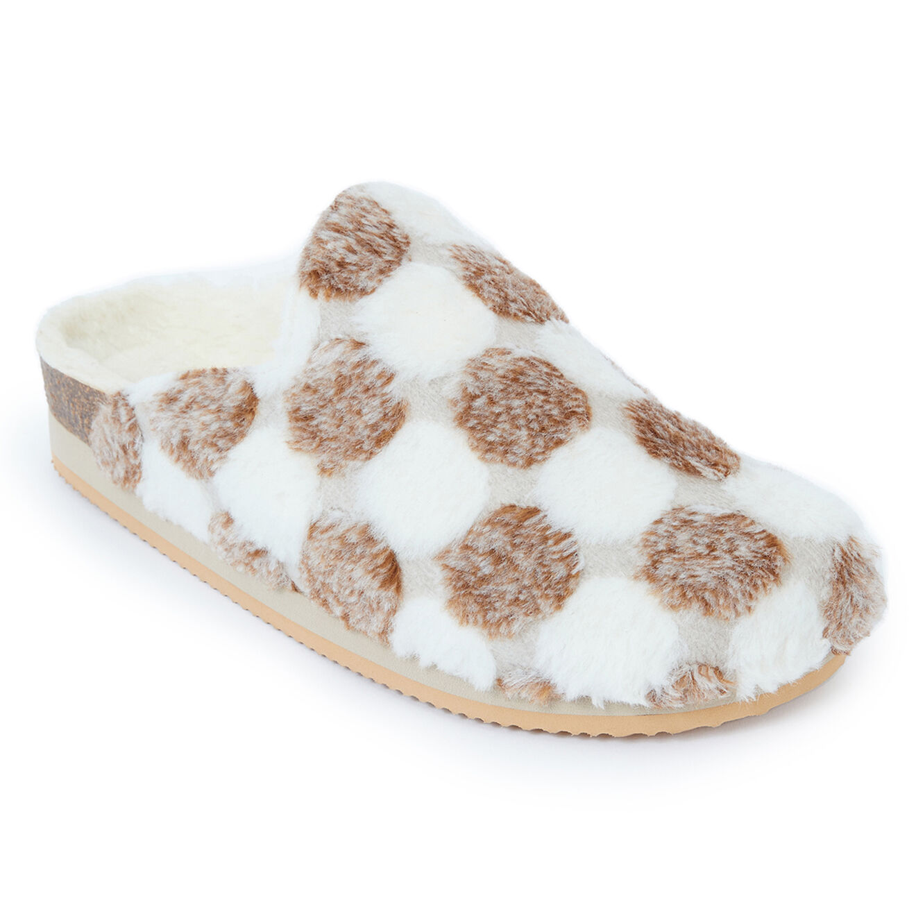 Mandèl Chaussons Angel Pois marron/blanc