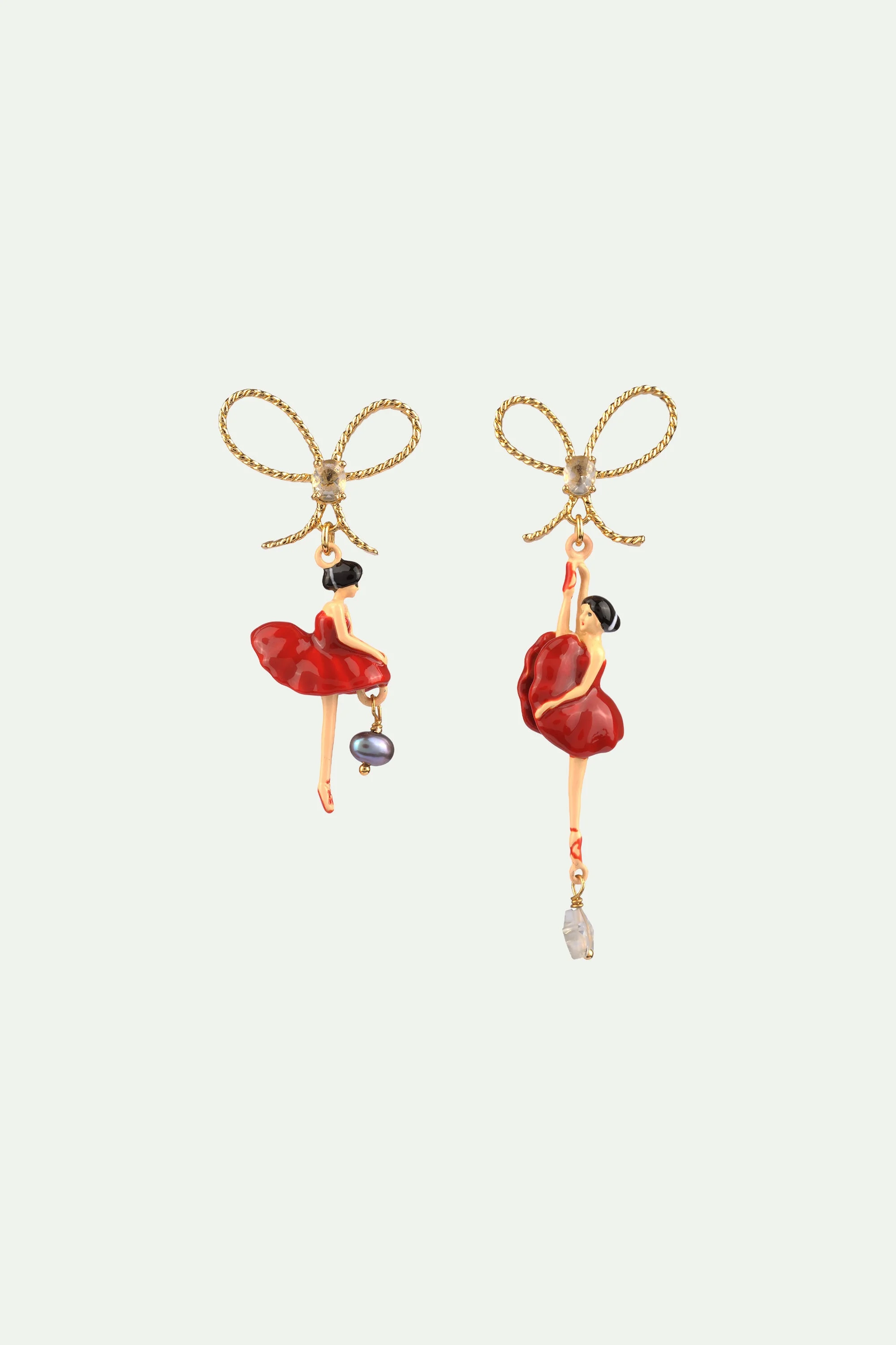 Boucles d'oreille ballerines sur pointe | Rouge