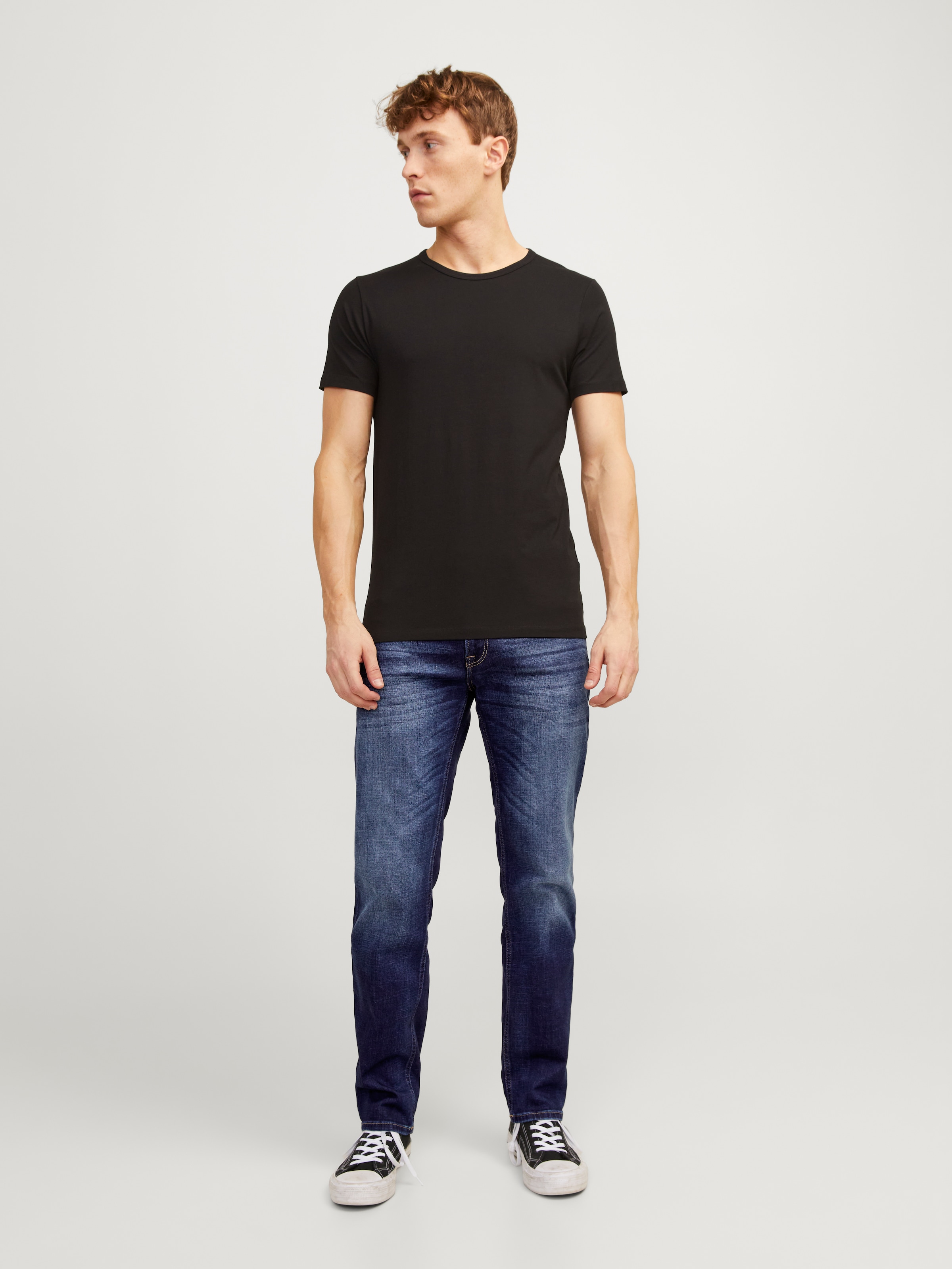 Jack & Jones Regular-fit-Jeans »JJICLARK mit Used-Look und Stretch für den Alltag«, mit Abriebeffekten